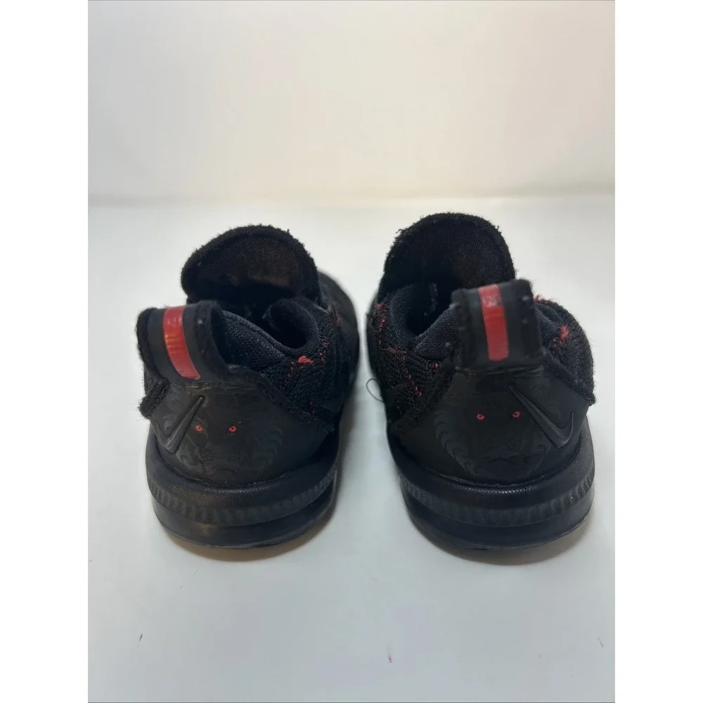 Nike LeBron 16 XVI (TD) 'Fresh Bred' Toddler Sneakers Sz 7C Blk/Red‎ AQ2468-002